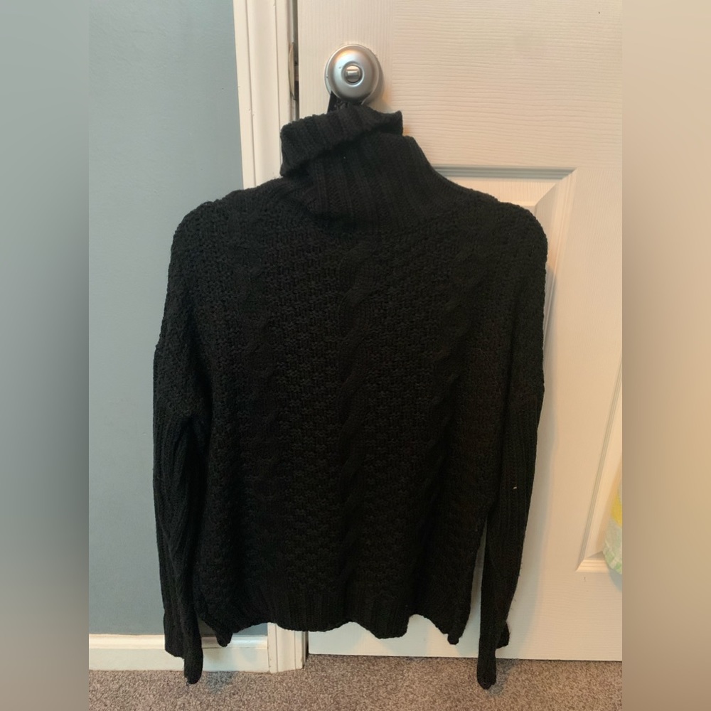 black turtle neck